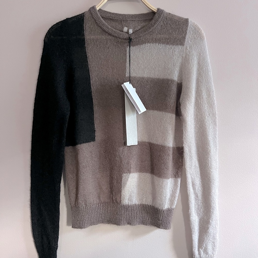 Rick Owens Round Neck Biker Sweater